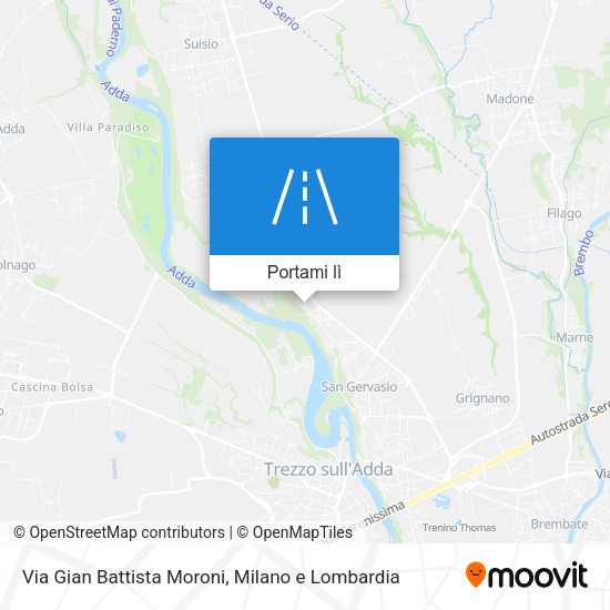 Mappa Via Gian Battista Moroni
