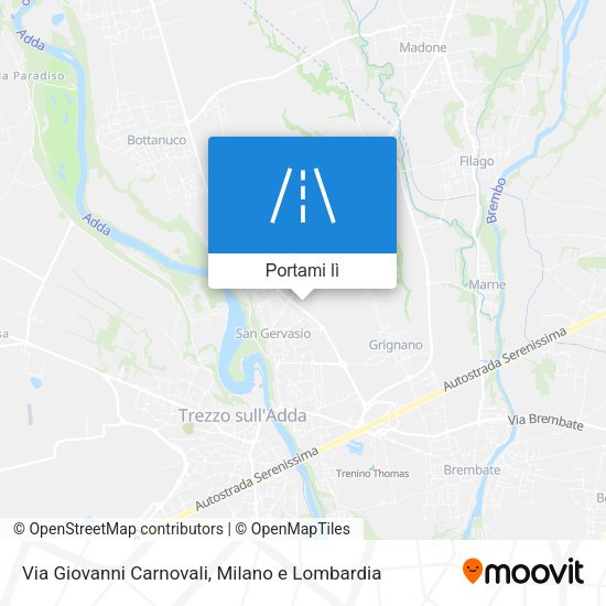 Mappa Via Giovanni Carnovali