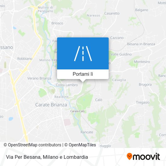 Mappa Via Per Besana