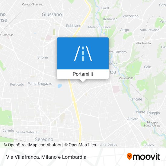 Mappa Via Villafranca