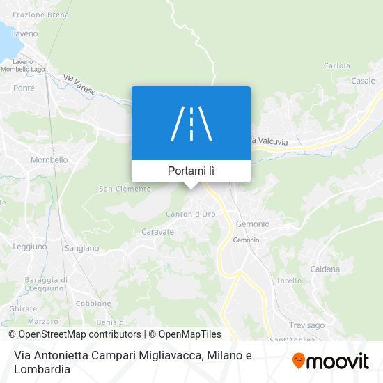 Mappa Via Antonietta Campari Migliavacca