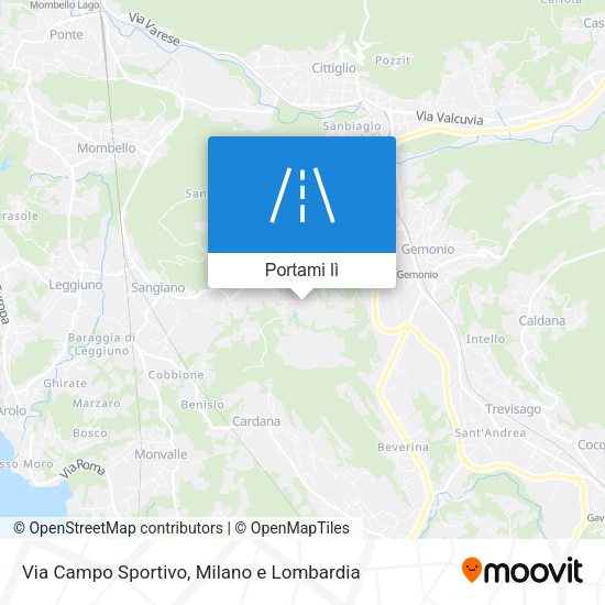 Mappa Via Campo Sportivo