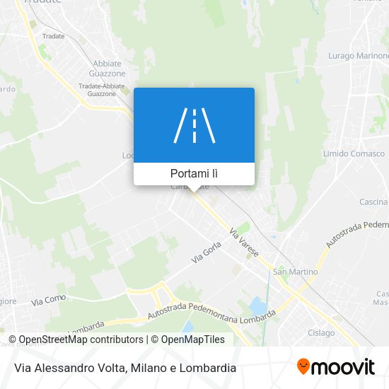 Mappa Via Alessandro Volta