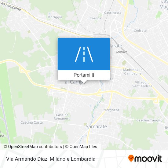 Mappa Via Armando Diaz