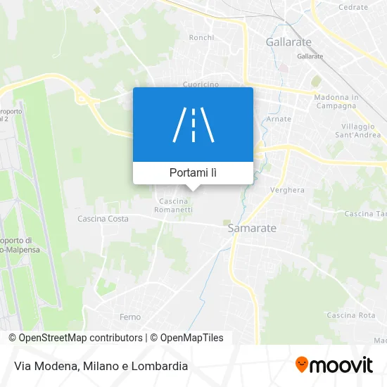 Mappa Via Modena