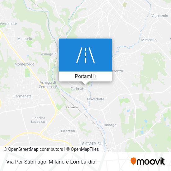 Mappa Via Per Subinago