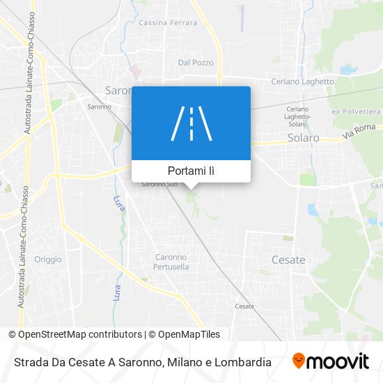 Mappa Strada Da Cesate A Saronno