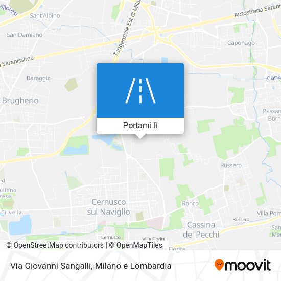 Mappa Via Giovanni Sangalli