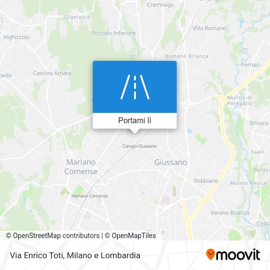 Mappa Via Enrico Toti