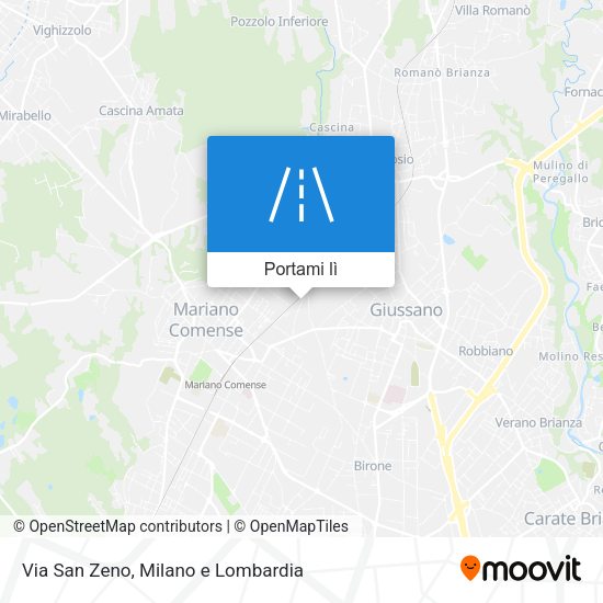 Mappa Via San Zeno