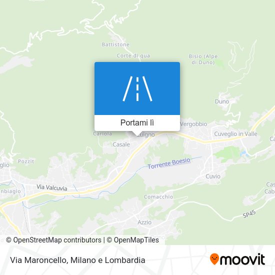 Mappa Via Maroncello