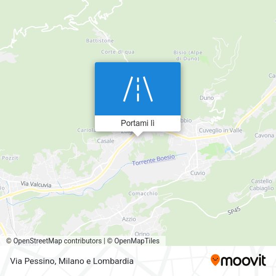 Mappa Via Pessino