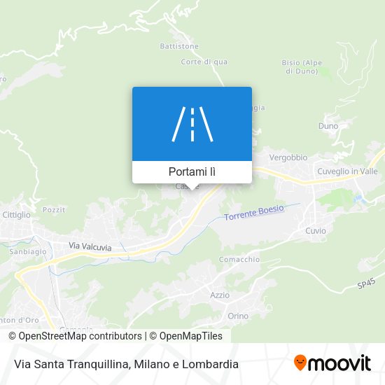 Mappa Via Santa Tranquillina