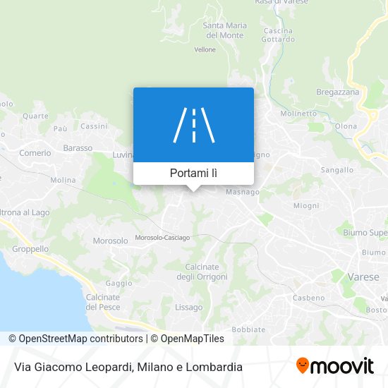 Mappa Via Giacomo Leopardi