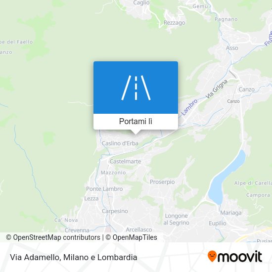 Mappa Via Adamello