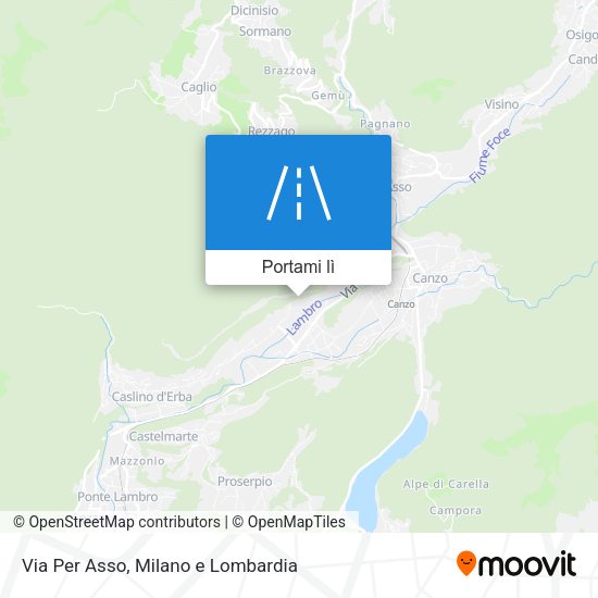 Mappa Via Per Asso