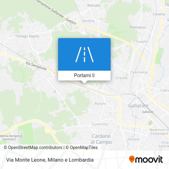 Mappa Via Monte Leone
