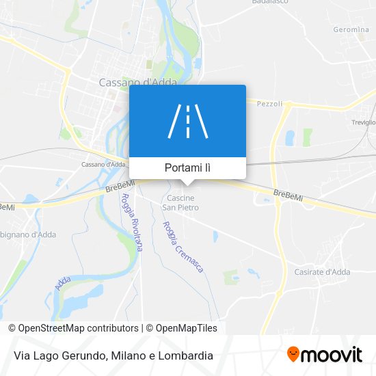 Mappa Via Lago Gerundo