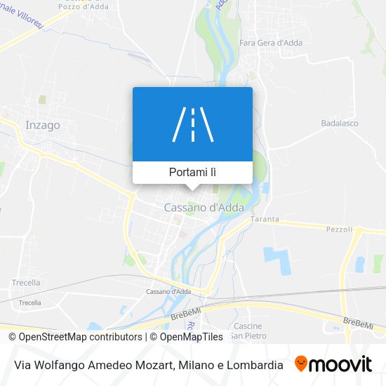Mappa Via Wolfango Amedeo Mozart
