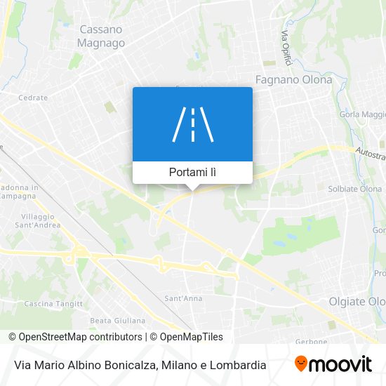 Mappa Via Mario Albino Bonicalza