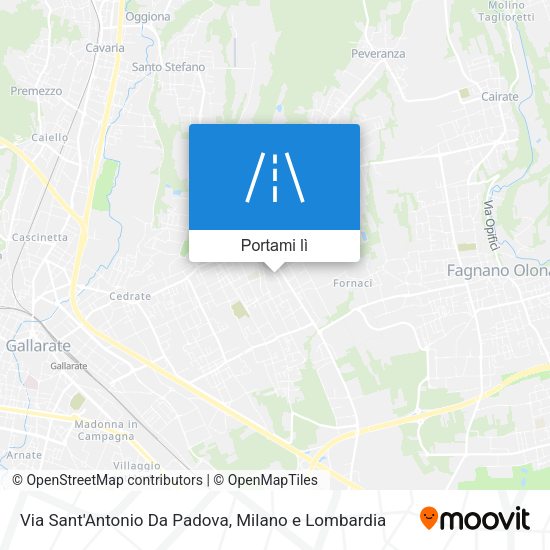 Mappa Via Sant'Antonio Da Padova