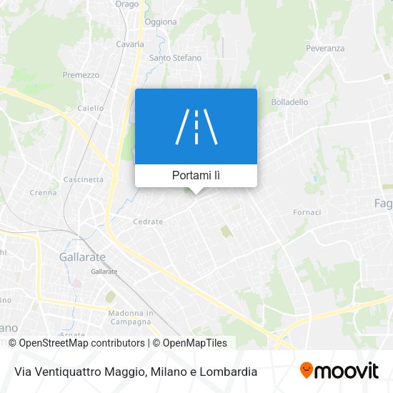 Mappa Via Ventiquattro Maggio