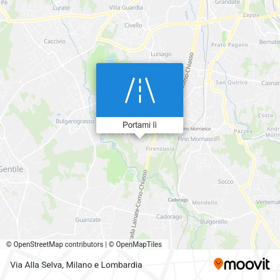 Mappa Via Alla Selva