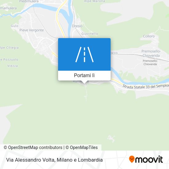 Mappa Via Alessandro Volta