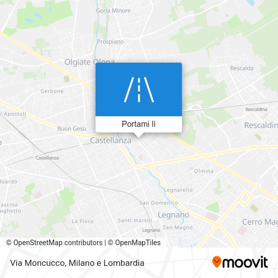 Mappa Via Moncucco