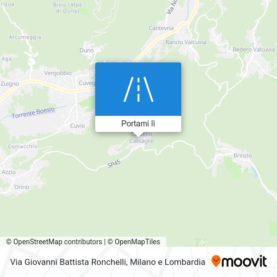 Mappa Via Giovanni Battista Ronchelli