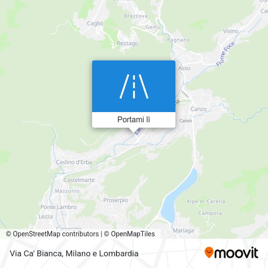 Mappa Via Ca' Bianca