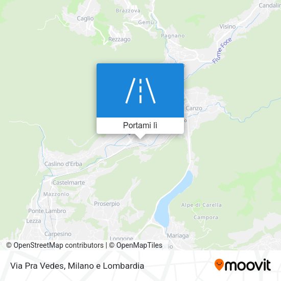Mappa Via Pra Vedes