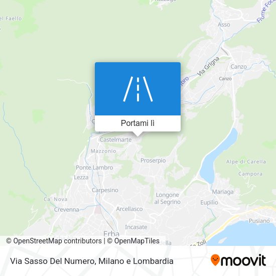 Mappa Via Sasso Del Numero