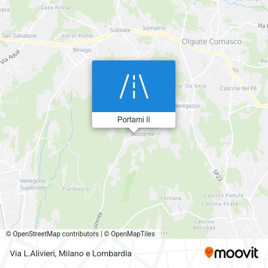 Mappa Via L.Alivieri