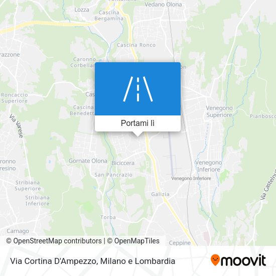 Mappa Via Cortina D'Ampezzo