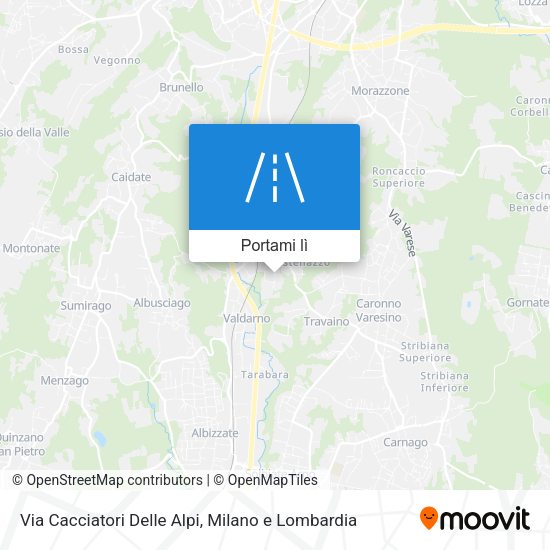 Mappa Via Cacciatori Delle Alpi