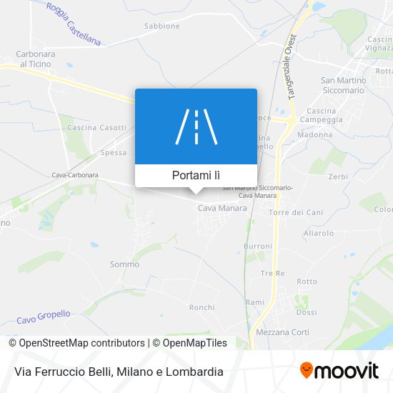 Mappa Via Ferruccio Belli