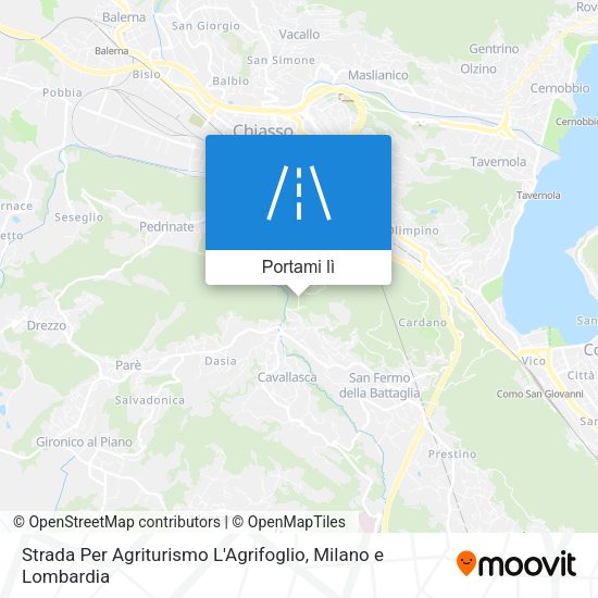 Mappa Strada Per Agriturismo L'Agrifoglio