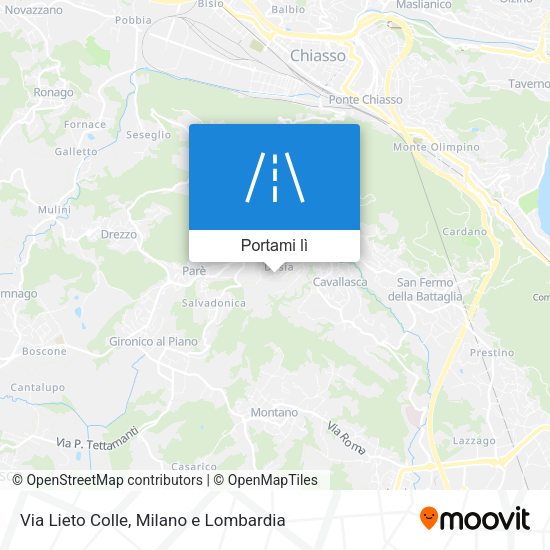 Mappa Via Lieto Colle