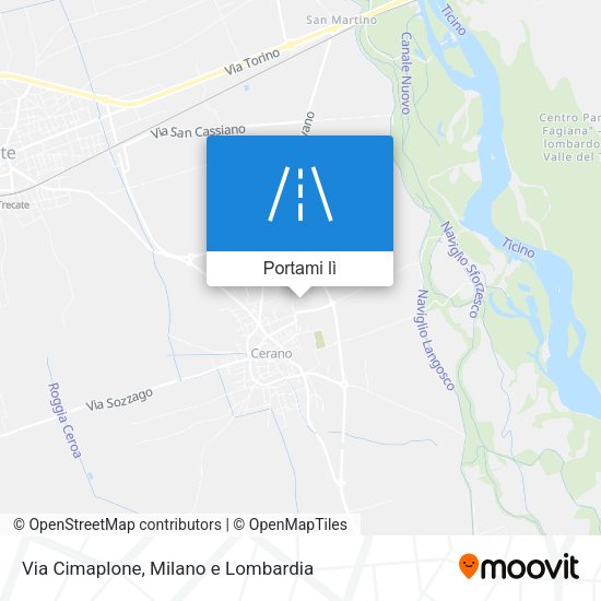 Mappa Via Cimaplone