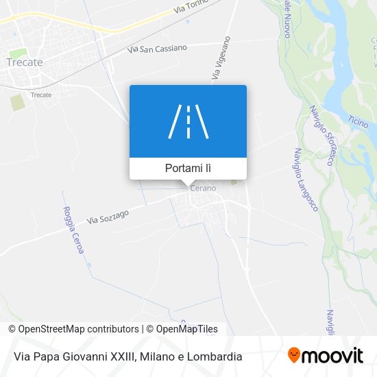 Mappa Via Papa Giovanni XXIII