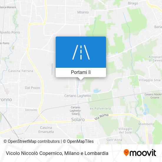 Mappa Vicolo Niccolò Copernico