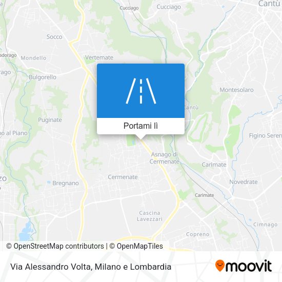 Mappa Via Alessandro Volta
