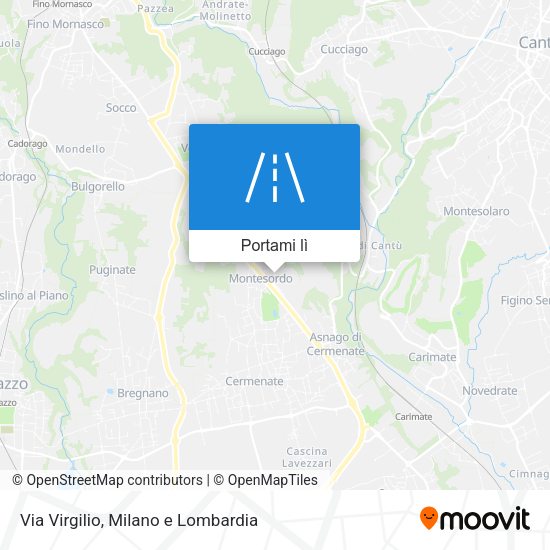 Mappa Via Virgilio