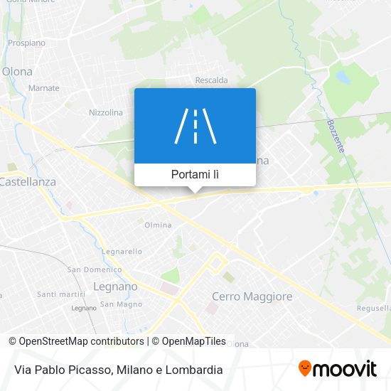 Mappa Via Pablo Picasso