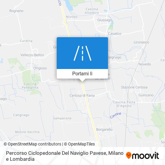 Mappa Percorso Ciclopedonale Del Naviglio Pavese