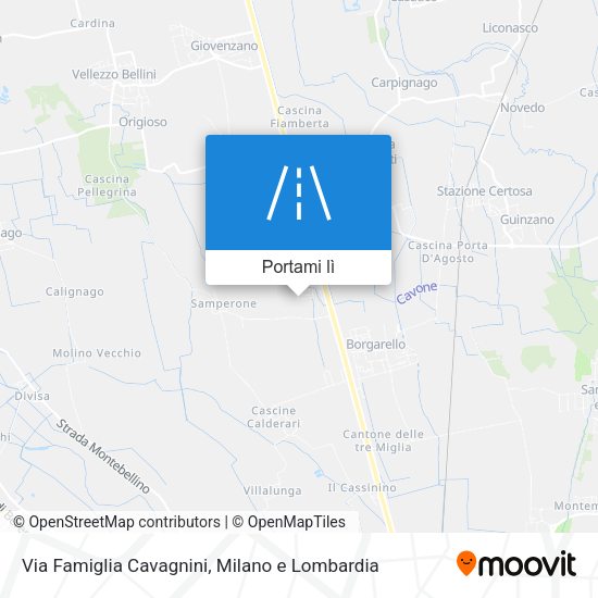 Mappa Via Famiglia Cavagnini