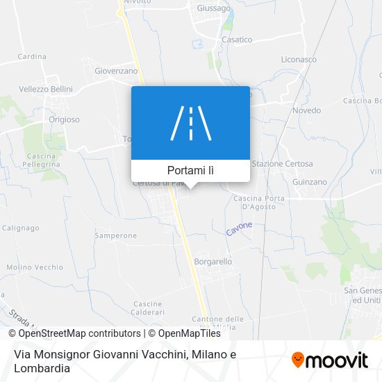 Mappa Via Monsignor Giovanni Vacchini