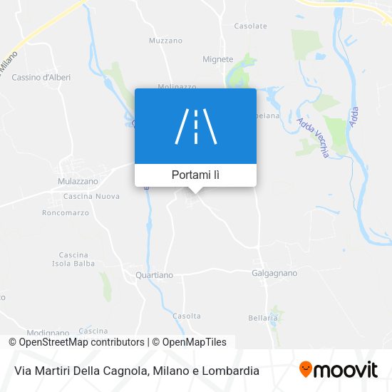 Mappa Via Martiri Della Cagnola