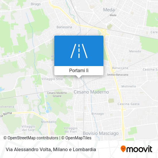 Mappa Via Alessandro Volta